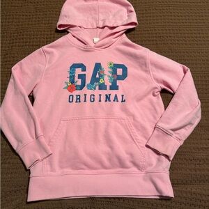 GAP Kids Light Pink Hoodie with Blue Logo